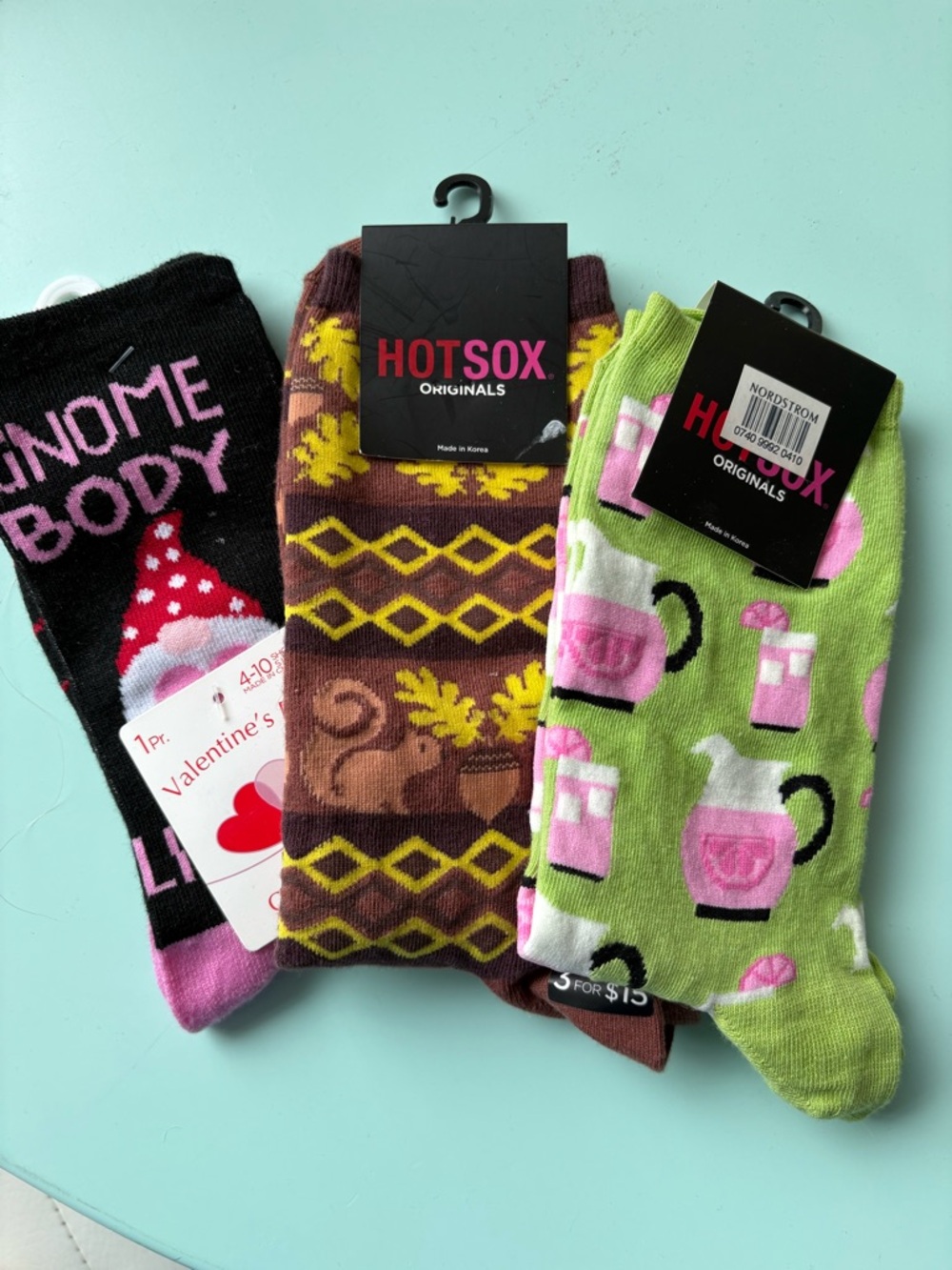 Hot Sox Women's Fun Patterned Socks - Black, Brown, Green